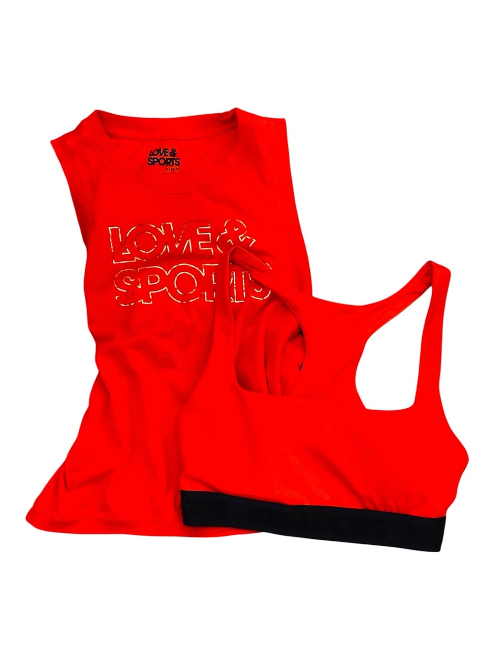 Love & Sports Women's Tank and Sports Bra Set